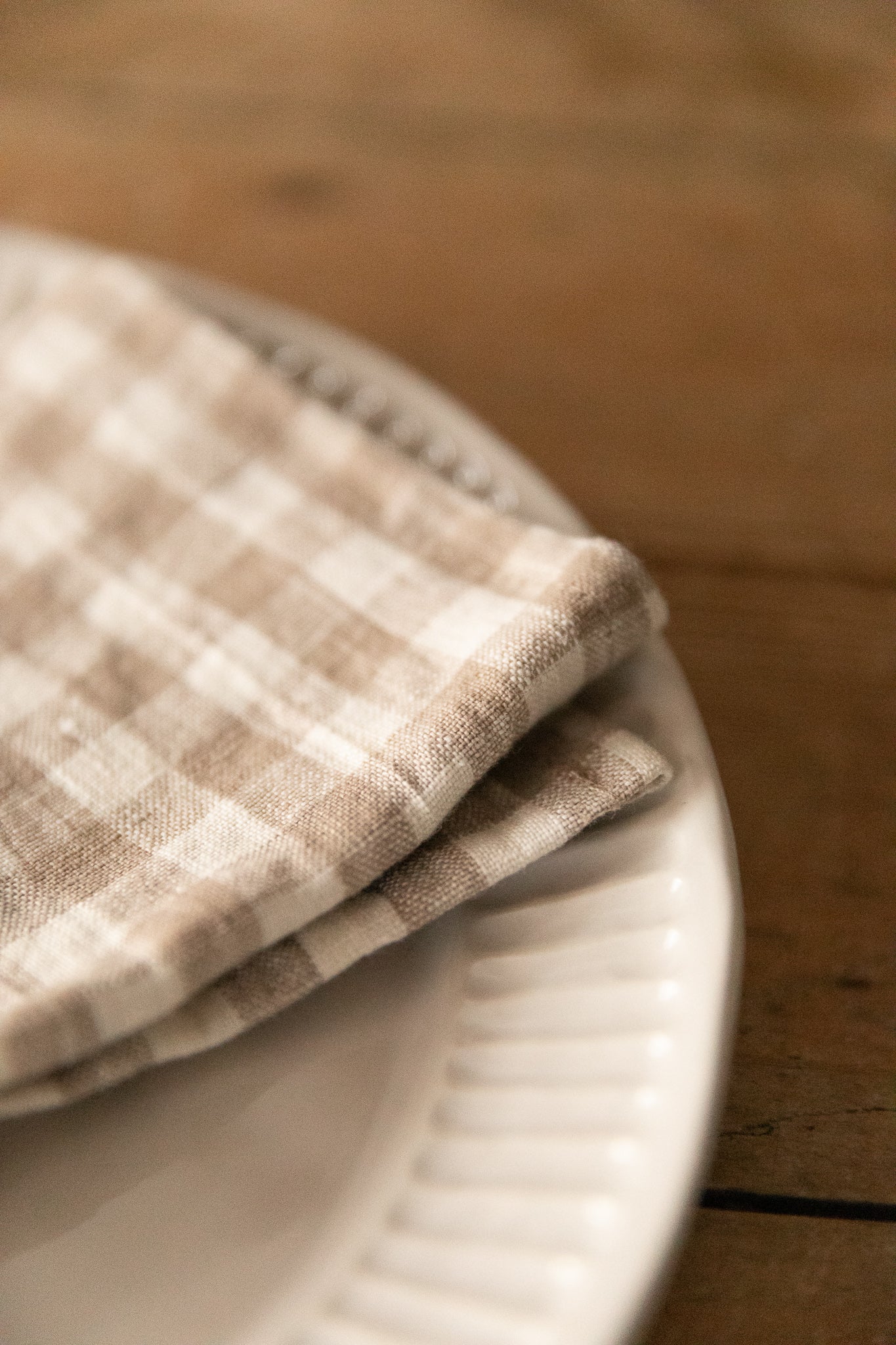 SERVILLETAS LINO VICHY NATURAL