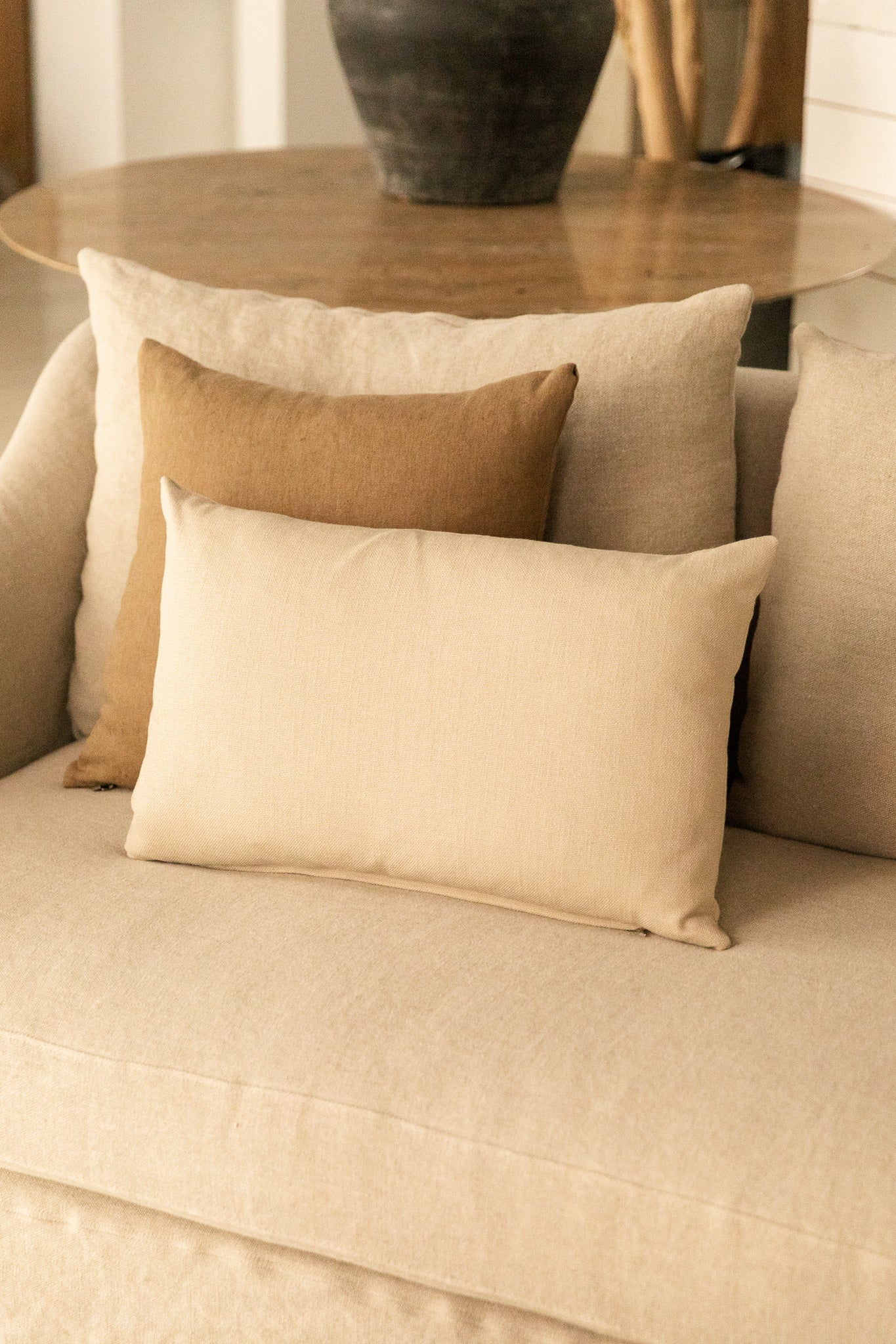 COJÍN DE LINO RUGOSO