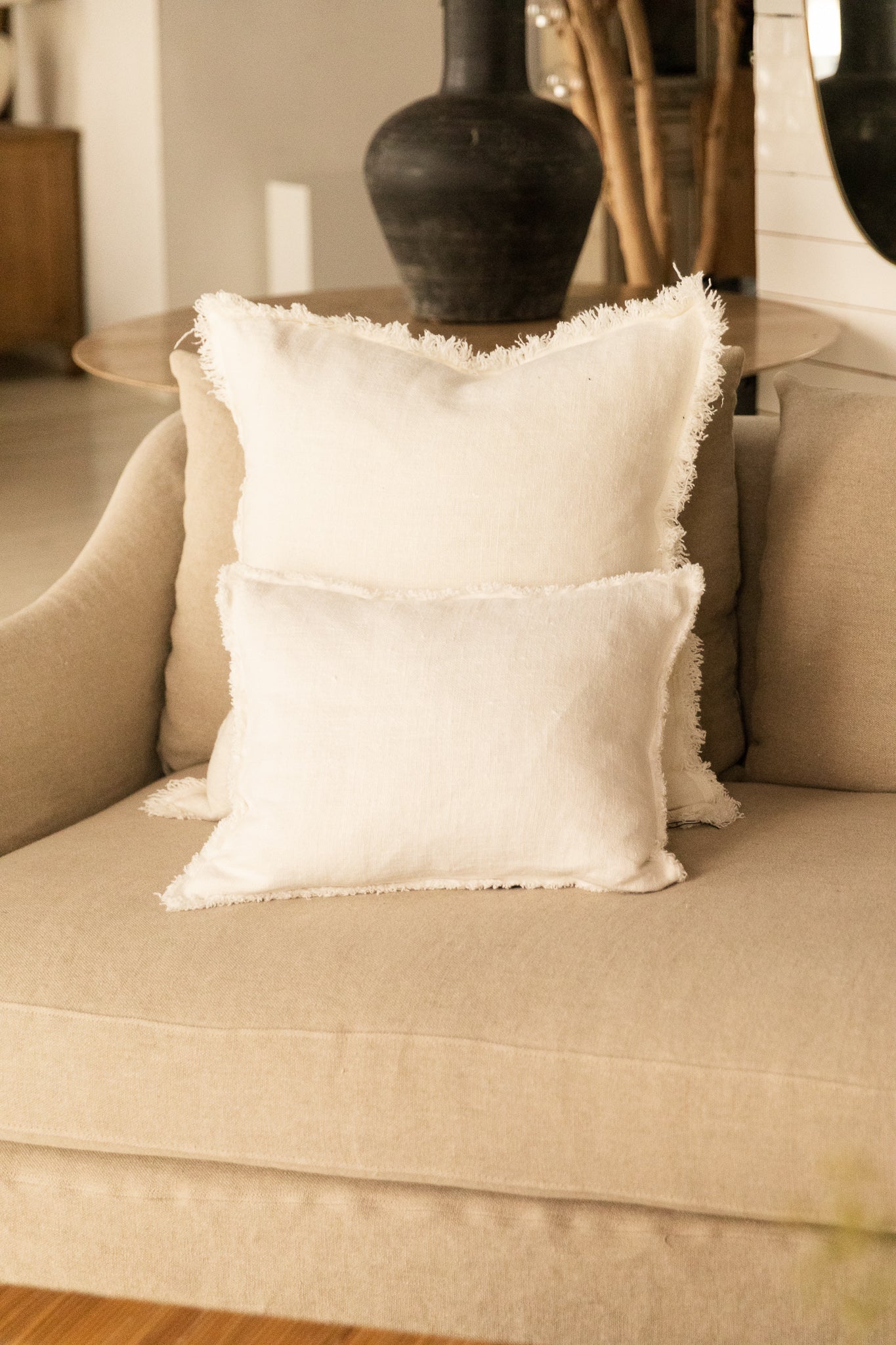 FUNDA DE COJÍN JAIPUR BLANCO