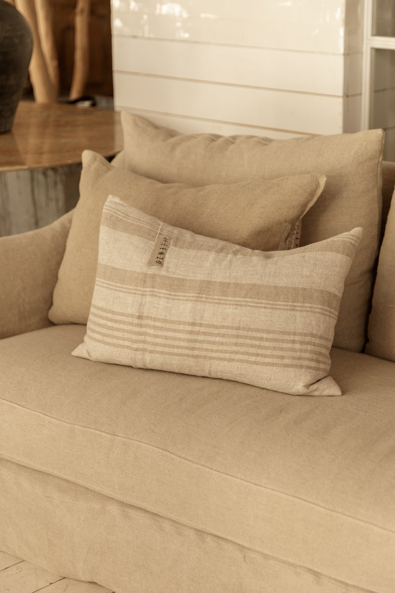 FUNDA DE COJÍN LINO PROVENCE