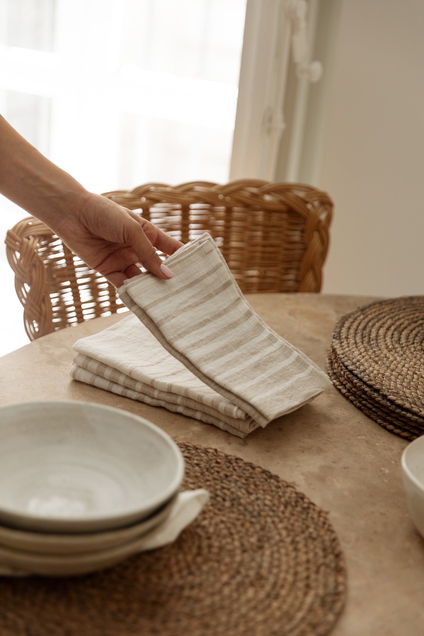 SERVILLETAS LINO ELIZABETH NATURAL