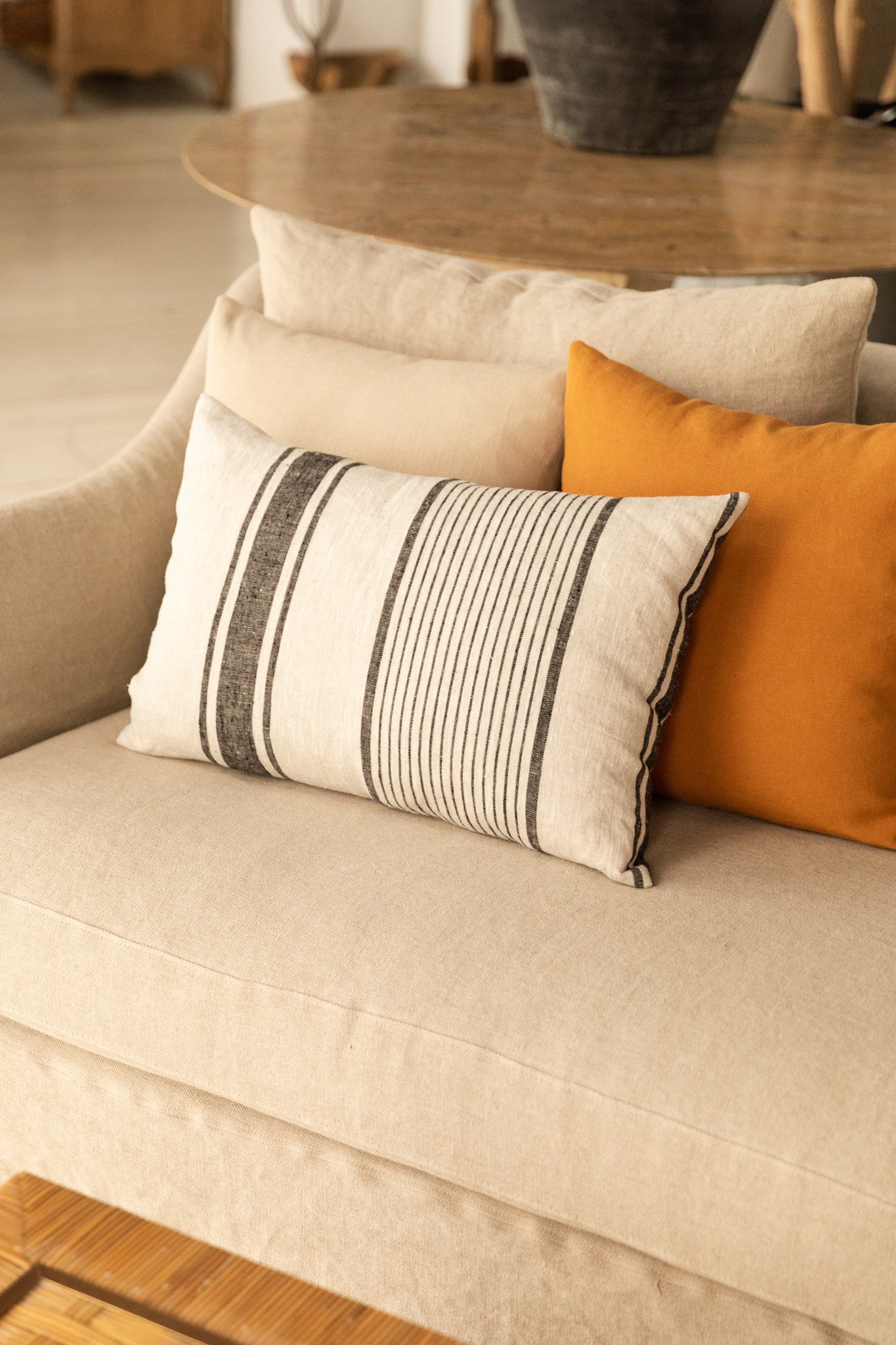 FUNDA DE COJÍN LINO MENORCA