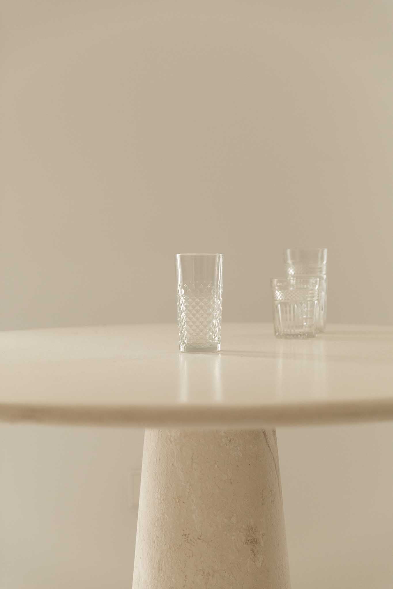 VASO DE AGUA TALLADO DIAMANTE