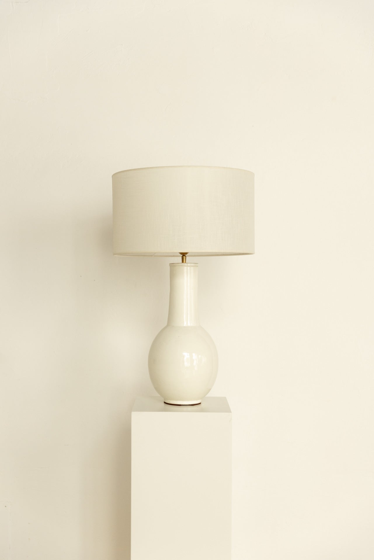 BASE DE LÁMPARA CERÁMICA CREMA