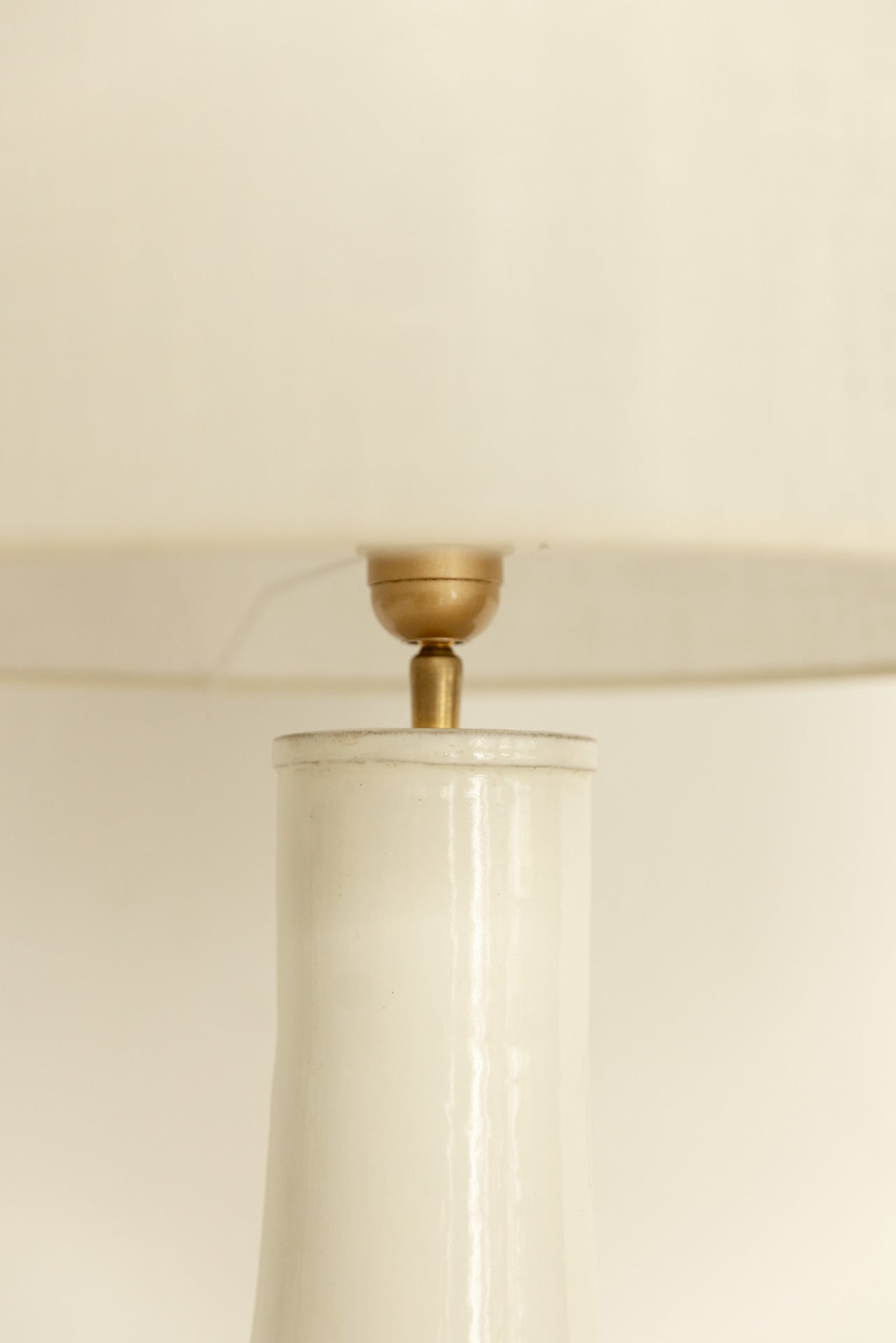 BASE DE LÁMPARA CERÁMICA CREMA