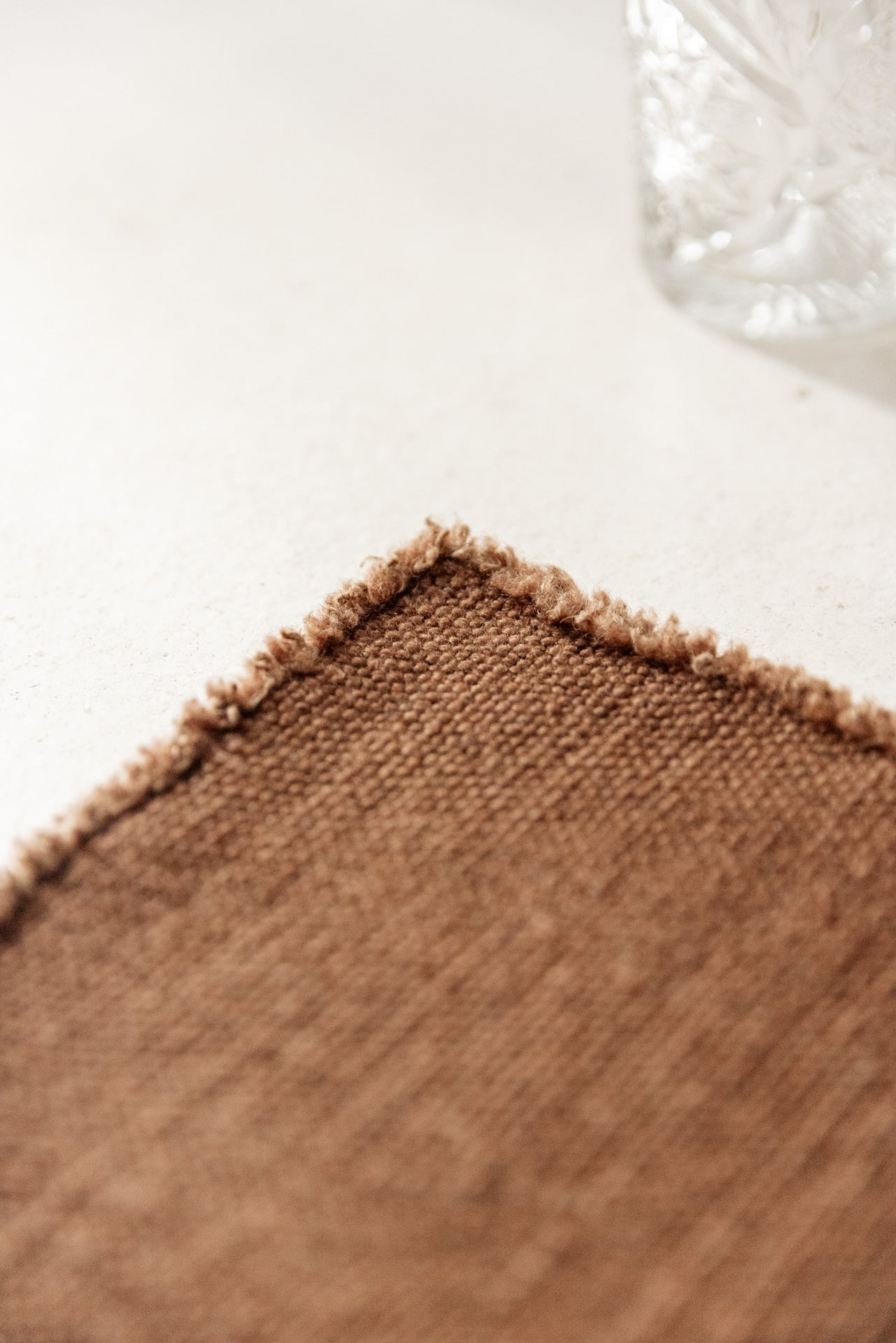 INDIVIDUAL DE LINO Y LANA TEJA