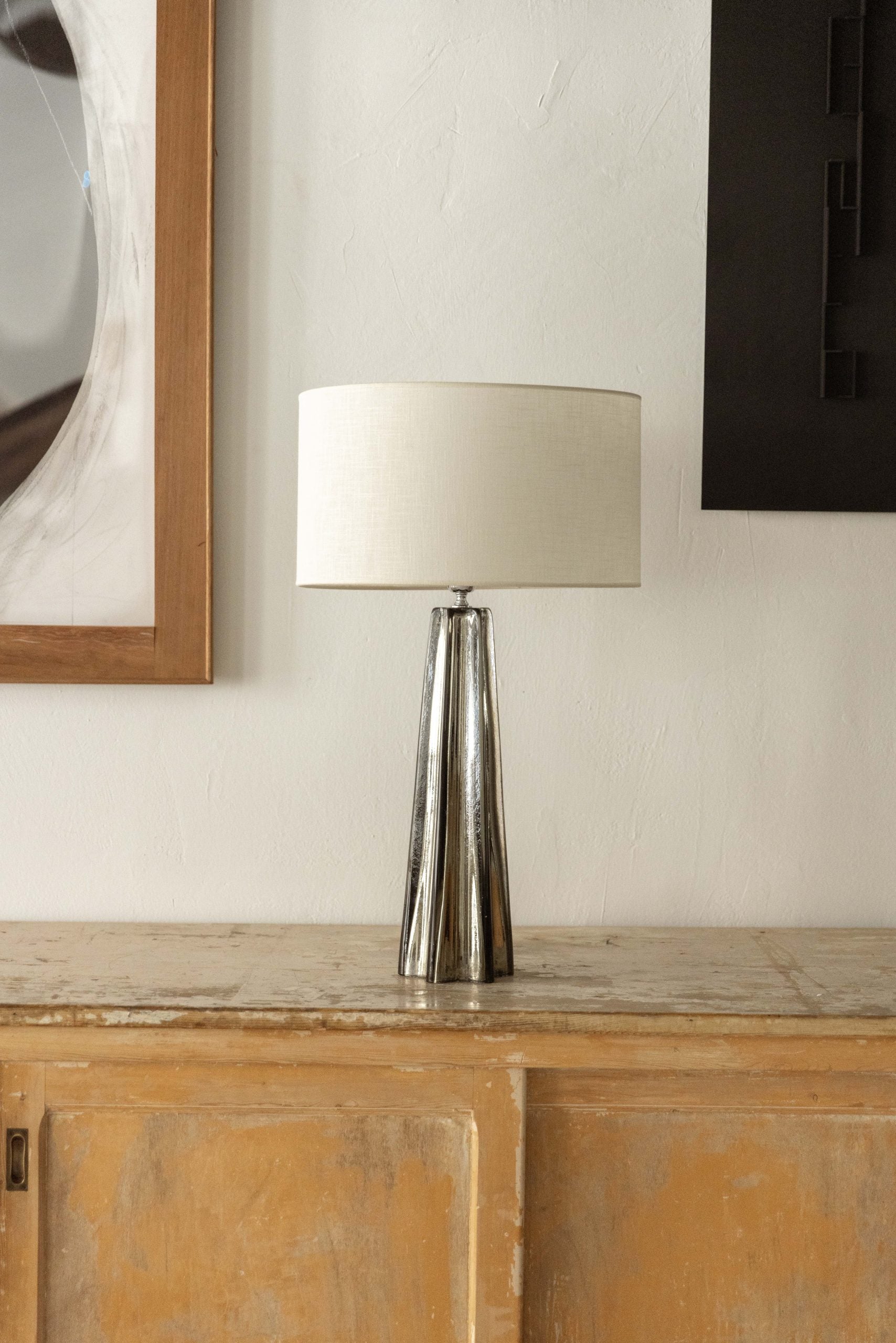 PAREJA DE LÁMPARAS VIDRIO AHUMADO