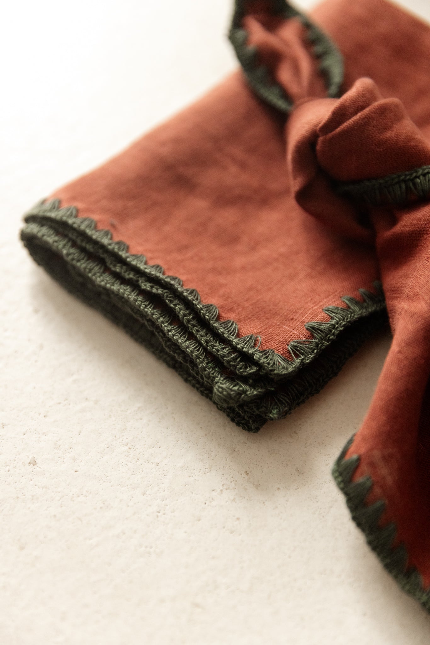 SERVILLETAS MARIETA DE LINO ROJO NAVIDAD | SET 2 UD