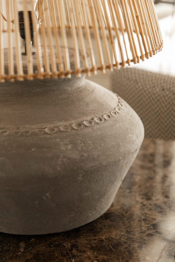 BASE DE LÁMPARA CERÁMICA GRIS | No.2