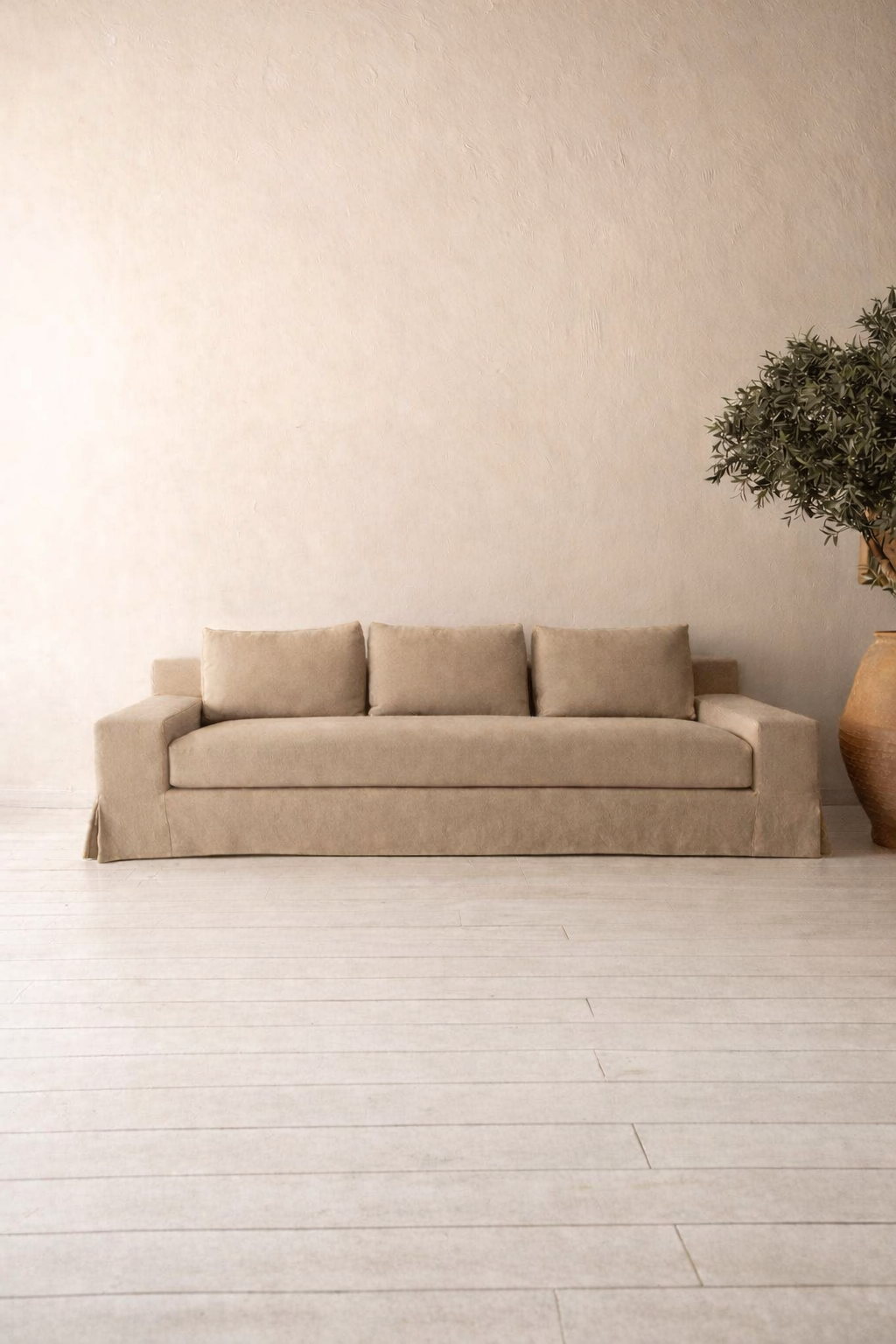 MZ.01 LINEN SOFA WITH REMOVABLE COVER