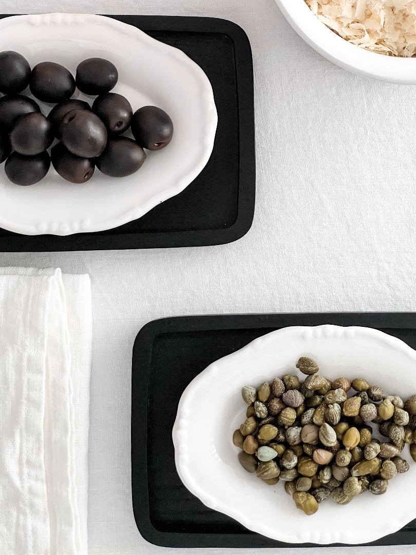 VAJILLA DE BARRO BLANCA | ROSARIO